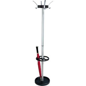 Kerkmann Garderobenständer Public Classic, silber, mit 12 Haken, aus Metall, 176 x 41cm