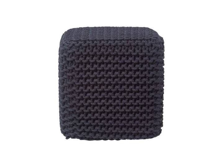 STRICK-POUF schwarz, Sitzwürfel 35/35/35 cm