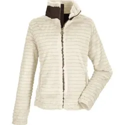 KILLTEC killtec Damen Fleecejacke Fashion Fleecejacke mit Stehkragen, Größe 46 in Beige 8026