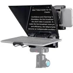 Feelworld TP2A Portable 8-inch Teleprompter supports up to 8" Smartphone/Tablet (Teleprompter), Video Zubehör, Schwarz
