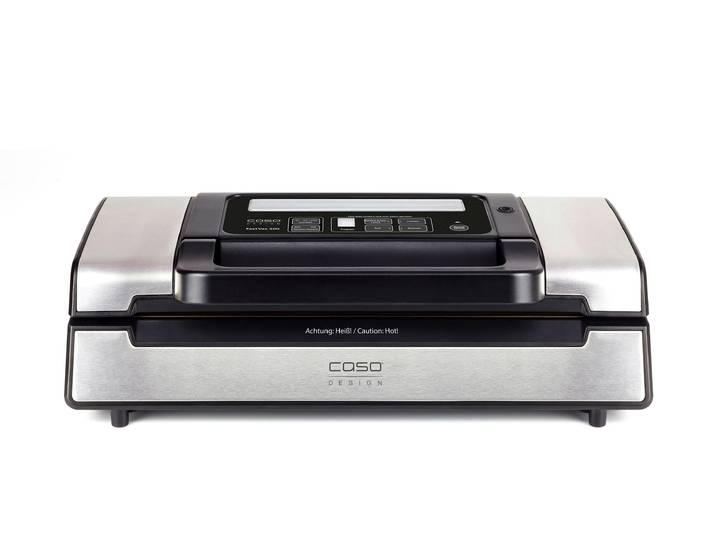 CASO Vakuumierer 1409 FastVAC500 , silber (schwarz, silberfarben), B:40cm H:11cm T:21,5cm, Vakuumierer, mit 2 Folienrollen zum sofortigen Ausprobieren, Vakuumierer