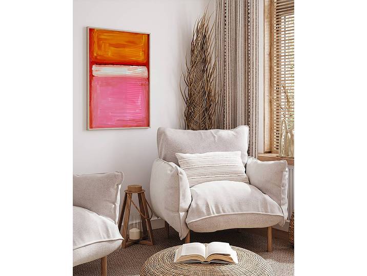 Bild Abstract Art Paint Buche Massiv, lackiert Acrylglas Multicolor 52 x 62cm