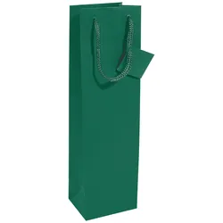 SIGEL Geschenktüte für Flaschen grün, 10,0 x 35,0 cm