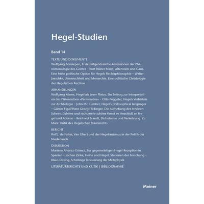 Hegel-Studien Band 14, Taschenbuch von , Meiner, F, 978-3-7873-1478-2