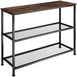 tectake Konsolentisch Bristol 100x30x81cm  Industrial Holz Dunkel, Rustikal