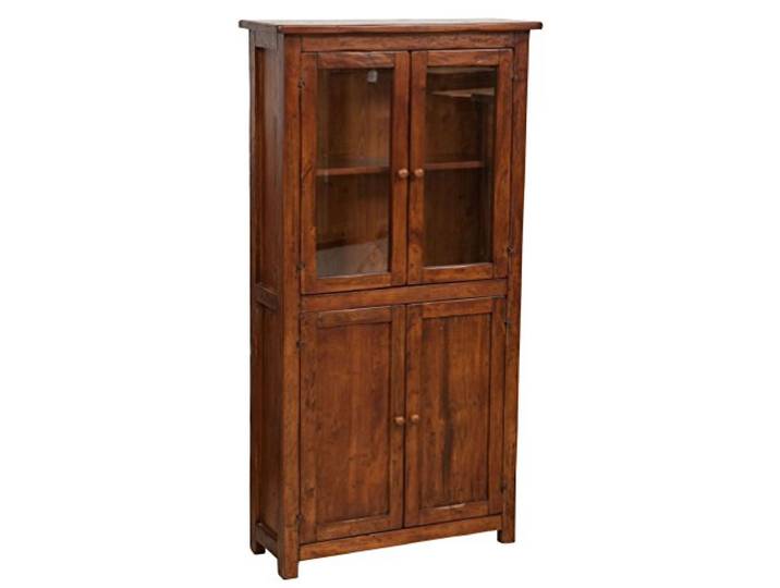 Biscottini Buffetschrank Holz massiv Made in Italy - Vitrinenschrank Vintage 130x25x68 cm - Küchenbuffet buffetschrank landhausstil - Wohnzimmer möbel