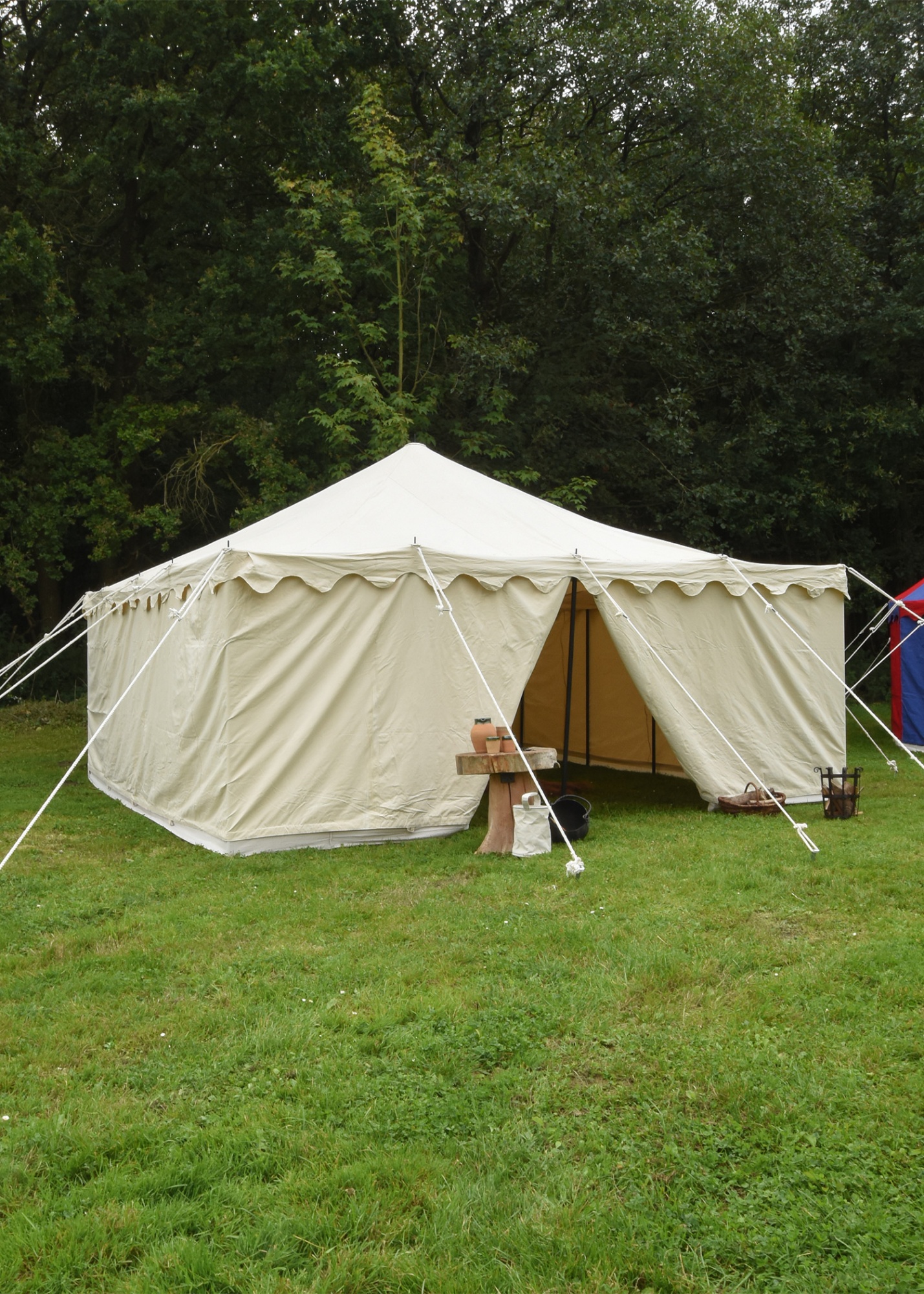Ritterzelt Herold, 5 x 5 m, 425 gsm, naturfarben