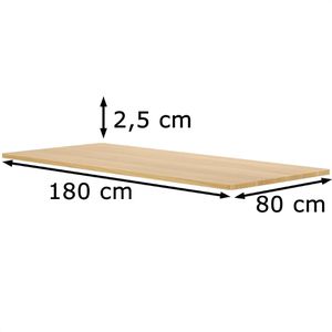 FlexiSpot Tischplatte PR1808-Maple, rechteckig, 180 x 80cm, ahorn
