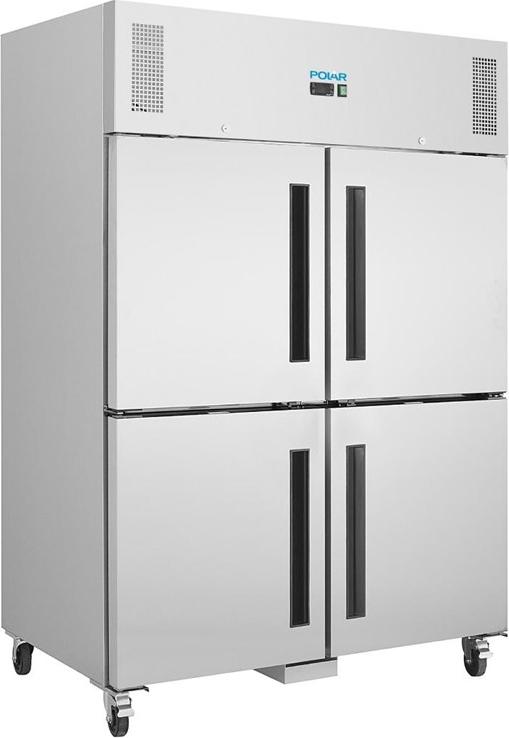 Polar Serie G Gefrierschrank Edelstahl mit geteilten Türen 1200L