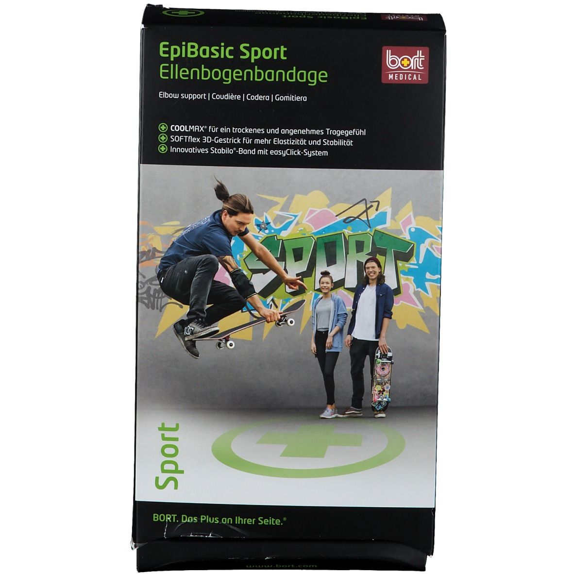 Bort EpiBasic Sport Bandage L schwarz 1 St Bandage(s)