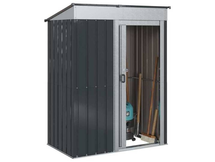 [97574]Cabanons de jardin Anthracite 137x81x180 cm Métал Poids:30.25 Kg