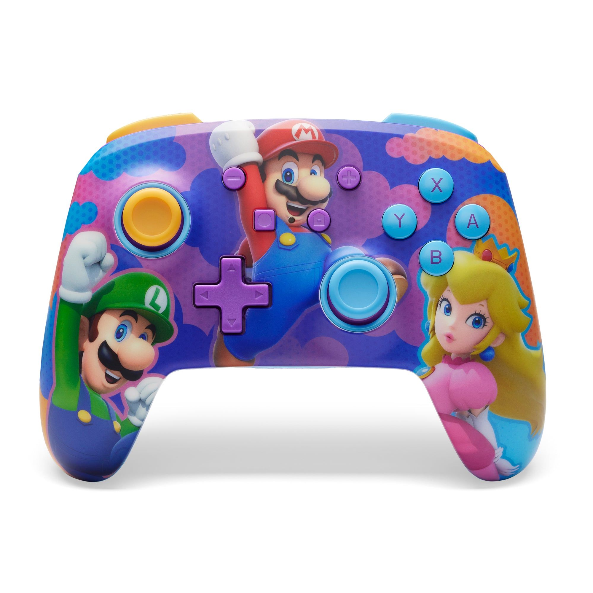 PowerA Enhanced Wireless Controller Super Mario - Color Splash Heroes Analog / Digital Gamepad für Nintendo Switch, Nintendo Switch Lite, Nintendo Switch OLED (Mehrfarbig) NSGP0287-01