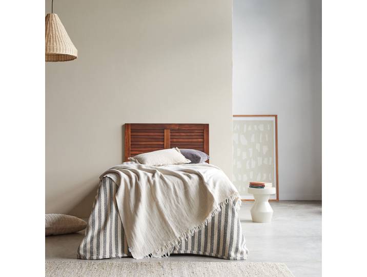 Bett-Kopfteil aus massivem Akazienholz 90 cm Loggia - Braun - Acacia