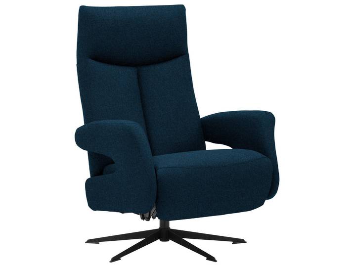 Welnova Relaxsessel, Dunkelblau, Metall, 74x105x82 cm, Fußauswahl, Stoffauswahl, Relaxfunktion, Wohnzimmer, Sessel, Relaxsessel