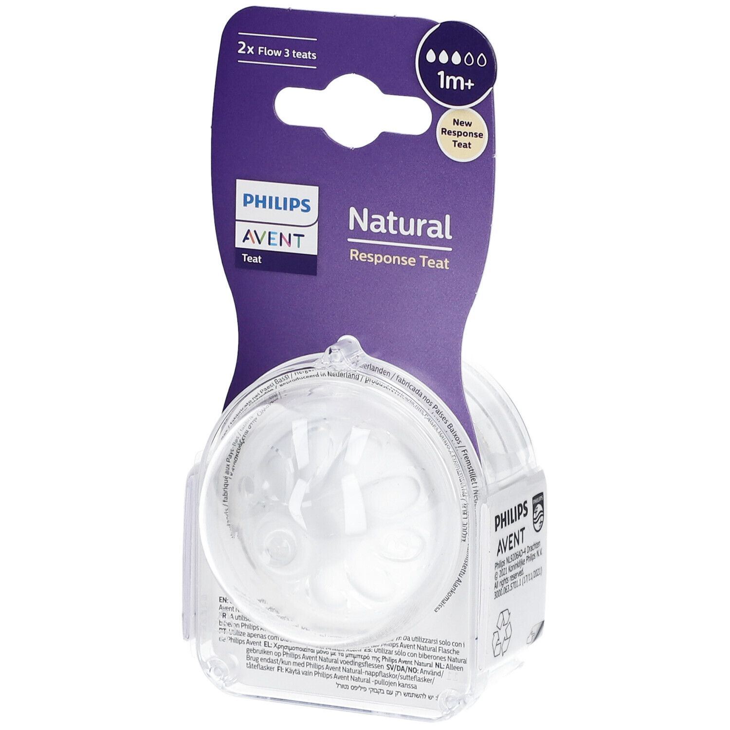 Philips Avent Natural Response Flow Speen 3 Scy963/02 2 St Sauger