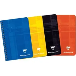 Clairefontaine Notizbuch A7+ Kariert Spiralbindung Pappe Blau Nicht perforiert 180 Seiten