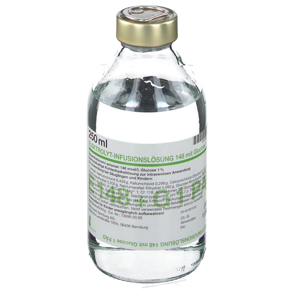 Elektrolyt Inf.-Lsg. 148 m.Glucose 1 päd. 10x250 ml Infusionslösung