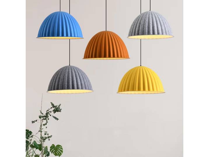 Lampe suspendue en feutre danois, acoustique, absorbant le son, pour restaurant, bureau, design minimaliste, lampe suspendue pour restaurant