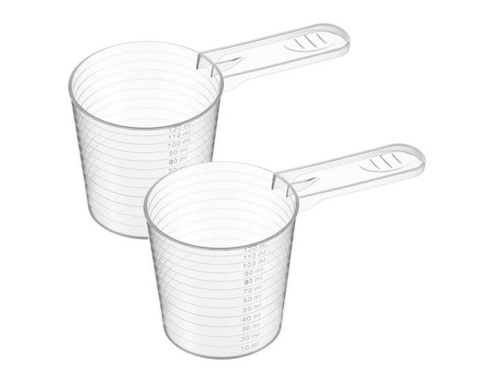 Messbecher 2-teiliges Set 120 ml transparent, Transparent, Kunststoff, Backen & Backzubehör, Messbecher