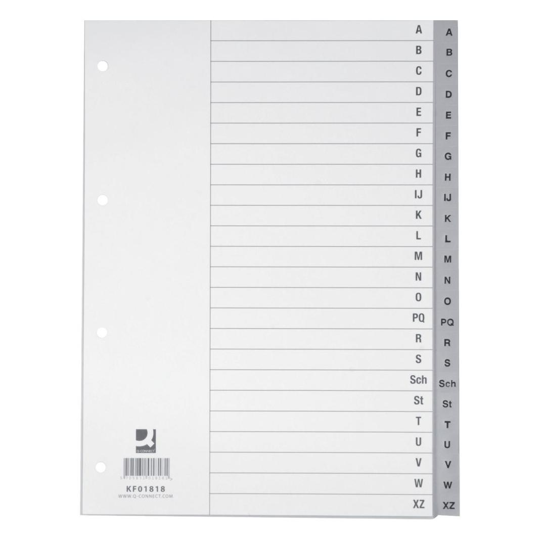 Q-Connect Register Vollformat aus PP, mit Indexblatt (KF01818)