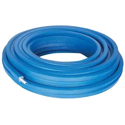 Uponor Uni Pipe PLUS weiß vorgedämmt DHS9, Ø16mm x 2,0mm, blau, Länge 75m