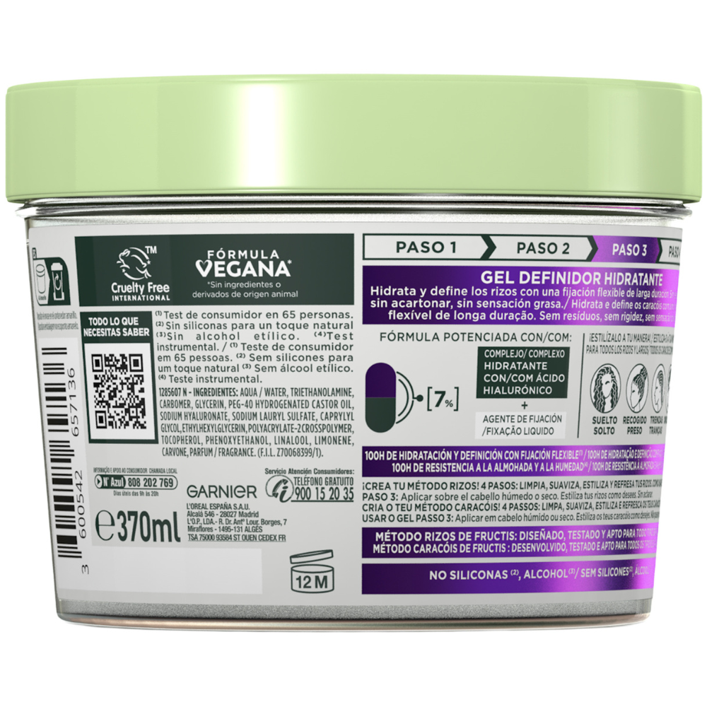 Garnier Fructis Flexi Gel Curl Method Hydrating Gel 370mL