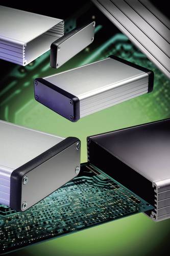 Hammond Electronics 1455K1202BK Profil-Gehäuse 120 x 78 x 43 Aluminium Schwarz 1St.