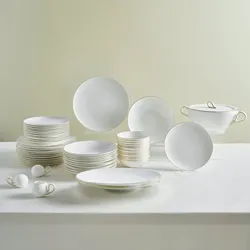 Karaca Fine Pearl Extra Chanak 55-teiliges Tafelservice für 12 Personen, Gold