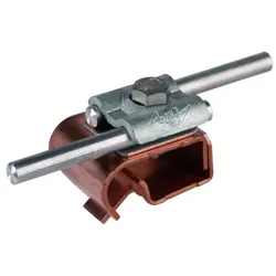 DEHN Zweimetall-Dachrinnenklemme Cu-St/t mit Doppelüberleger