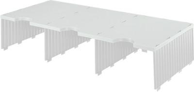 styro® Sortierstation styrodoc Jumbo, DIN C4, 1 Etage/3-reihig/3 Fächer, grau