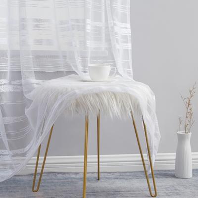 HLC.me Broadway Stripe Decorative Sheer Light Filtering Grommet Window Treatment Curtain Panels Bedroom - Set of 2 Panels