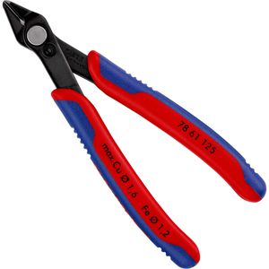 Knipex Seitenschneider 78 61 125, Electronic Super Knips, 125 mm, brüniert, Mehrkomponentengriffe, Öffnungsfeder