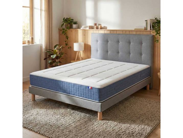 Ensemble matelas hybride + tête de lit 140x200