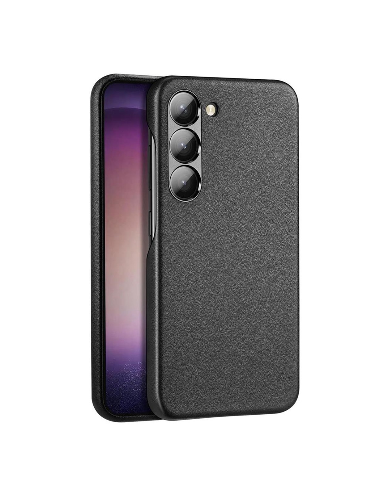 Dux Ducis Grit Samsung Galaxy S23+ Elegant Faux Leather Case Black