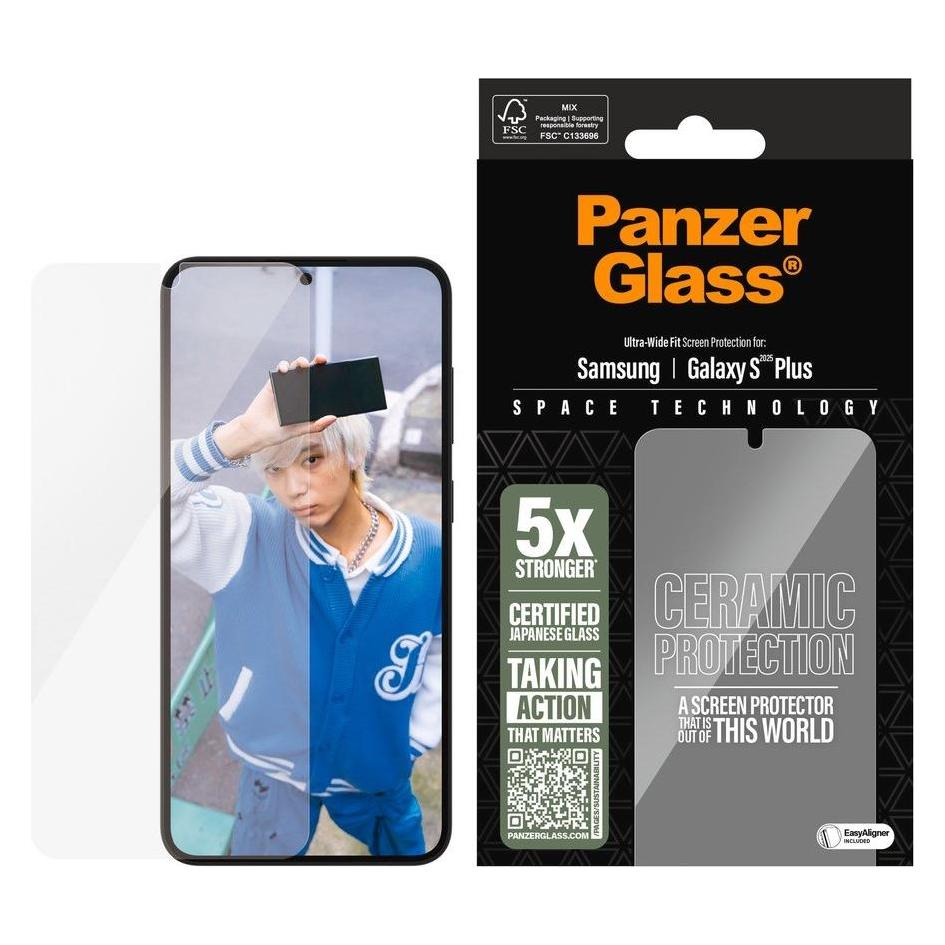 PanzerGlass Ceramic Displayschutz (1 Stk., Samsung Galaxy S24+, Samsung Galaxy S25+) (PGRUWFCG37942)