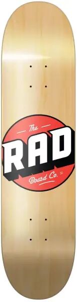 RAD Skateboards Skateboard Deck RAD Solid Logo (8.375" - Natural Maple)