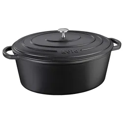 kela Bräter Gusseisen oval Calido 6l - schwarz