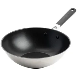 KitchenAid Classic Stainless Steel Wokpfanne 28cm silber - Antihaftbeschichtung