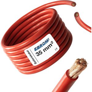 Ebrom Batteriekabel Kupfer, 35mm², offene Kabelenden, rot, 5m