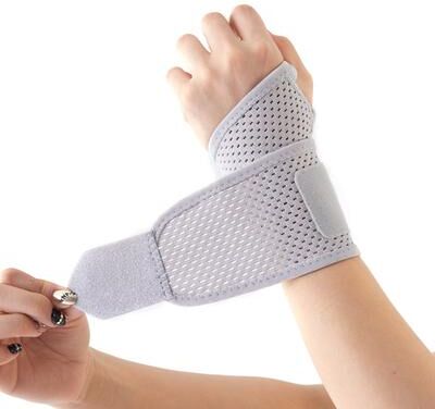 Market Central Adjustable Sports Wrist Guard For Fitness, Tennis And Badminton Support gray