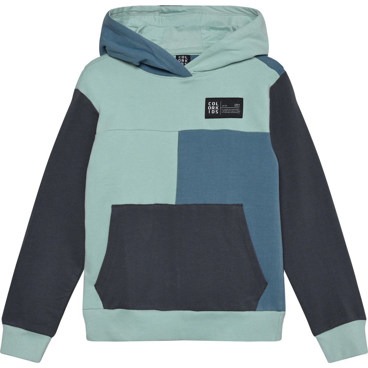 Color Kids Sweat Hoodie Colorblock 742633 ether (7506) 134 742633-7506-134