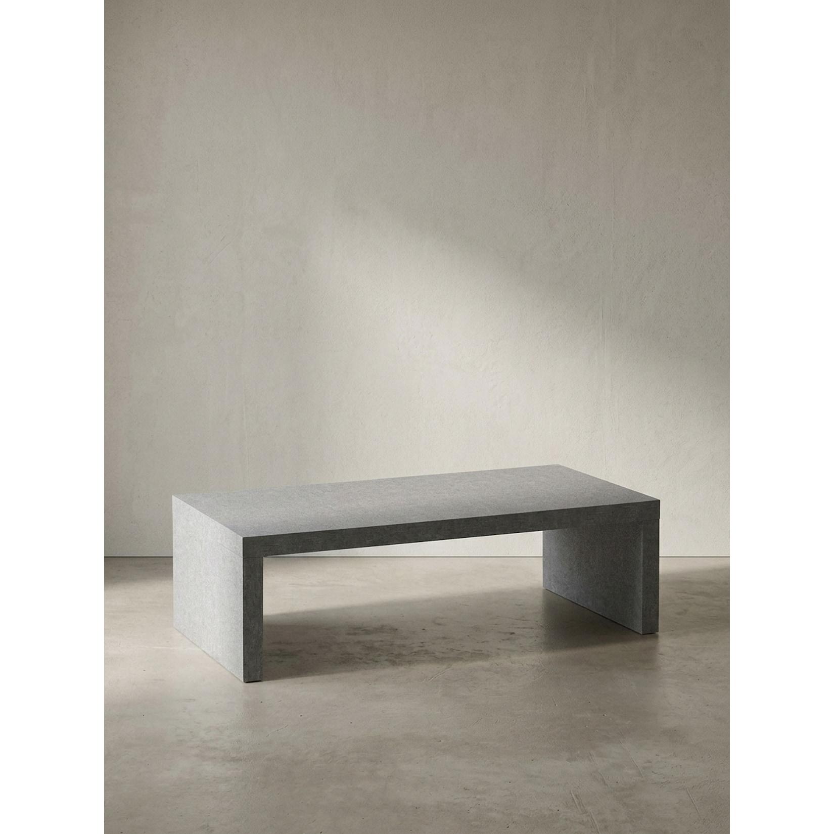 Couchtisch in Beton-Optik, zeitloses Design, rechteckig, schlicht, Grau 110x55x35 cm