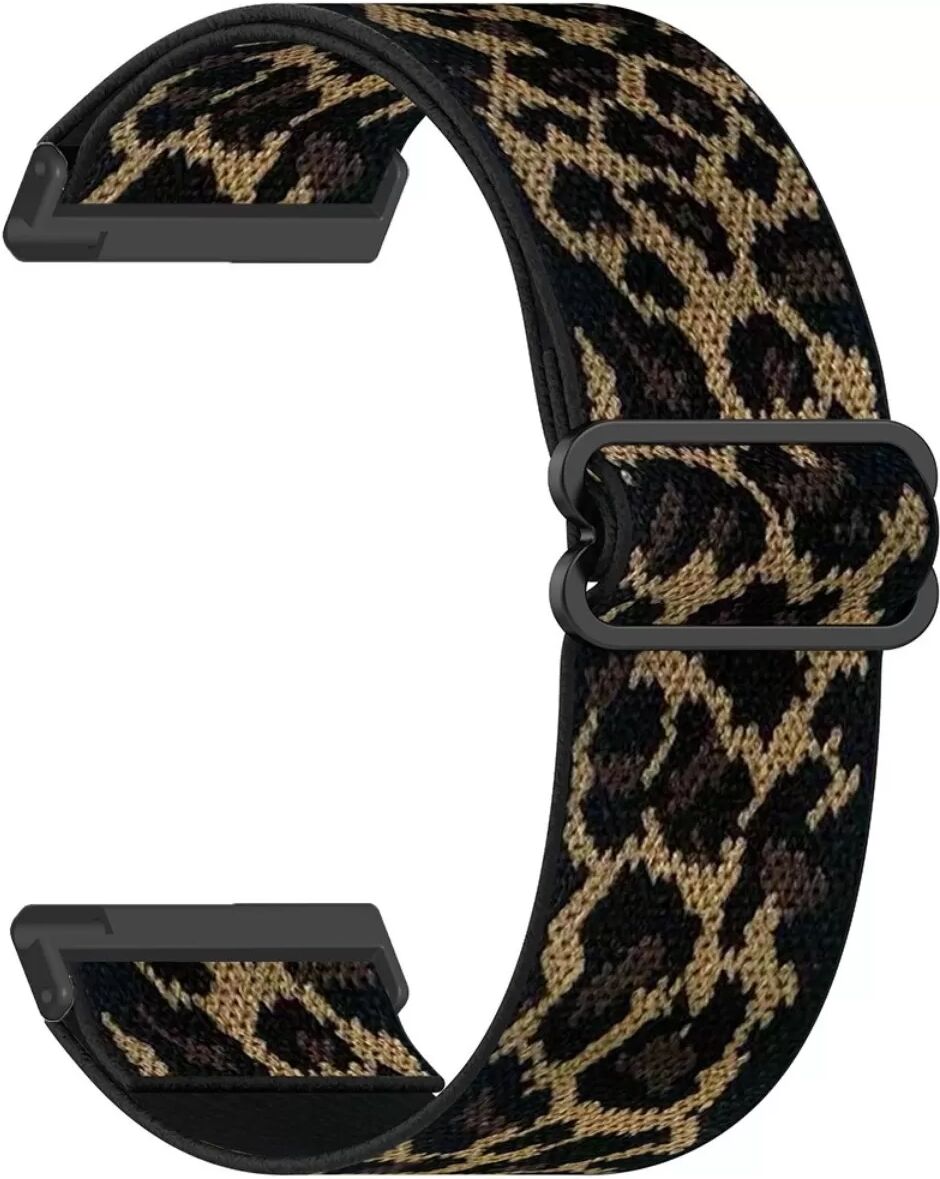 INF Elastisches Nylon-Uhrenarmband kompatibel mit Nomad und Apex 4 — 24mm Butterfly Slide Schnalle, passt 15-20cm Handgelenke Schwarzes Gold