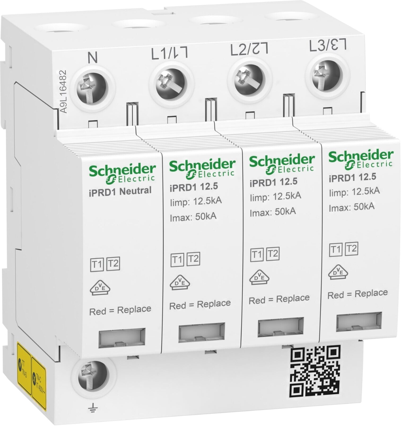 Schneider Electric Kombiableiter A9L16482 230/400V 50kA)