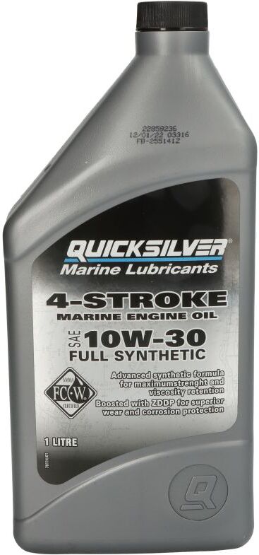 Huile moteur  QUICKSILVER 8M0180936 4T  Marine 10W30 Full Synthetic 1L