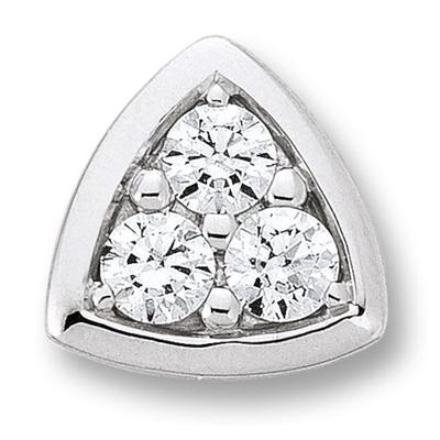 Kettenanhänger ONE ELEMENT "Zirkonia Anhänger aus 333 Weißgold", silber, Schmuckanhänger, Damen, mit Zirkonia, Gold Weißgold 333, Gold, Weißgold 333, Kettenanhänger, Feine Gestaltung – ein Sinnbild mit ruhiger Eleganz