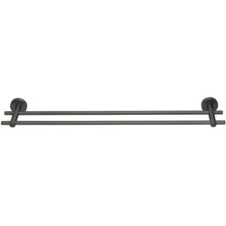 tesa, Handtuchhalter + Handtuchhaken,  MOON Doppel-Handtuchstange in Graphite