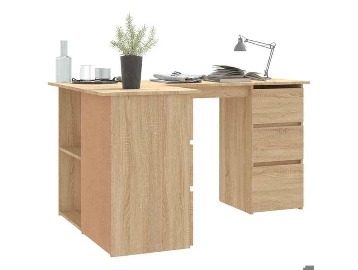 Bureau secrétaire contemporain résistance stabilité （1 pcs） Meuble de Bureau d'angle Chêne sonoma 145x100x76 cm Bois d'ingénierie @