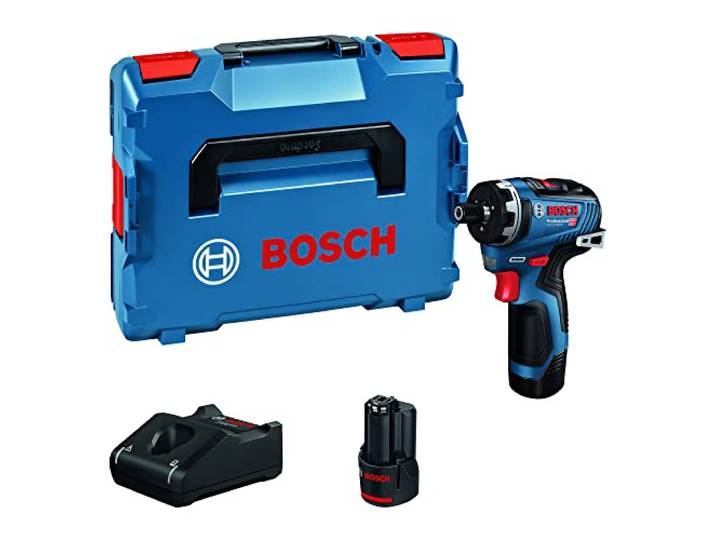 Bosch Professional 12V System perceuse-visseuse sans-fil GSR 12V-35 HX (avec 2 batteries GBA 12V 3.0Ah\, chargeur rapide GAL 12V-40\, 2 calages L-BOXX\, 1 clip de ceinture\, 1 porte-embout\, L-BOXX)