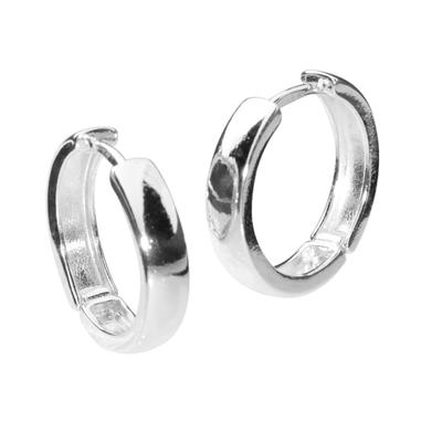 Paar Creolen OSTSEE-SCHMUCK "Ostsee-Schmuck Creole Babsi 18.40 Creole Babsi 18.40", weiß, Ohrringe, Damen, 18 x 4,0mm, Silber 925 (Sterlingsilber)